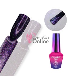 Top Coat Hollywood MollyLac cu particule pentru lacuri hibride UV/LED de 10g NO WIPE - 56356 OH, RIO!